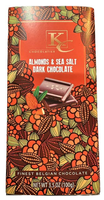 Dark Almond Sea Salt 100 gram Chocolate Bar