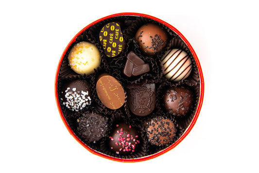 24 Piece Round Red Gift Box