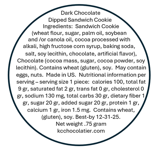 Dark Chocolate Dipped Cookie